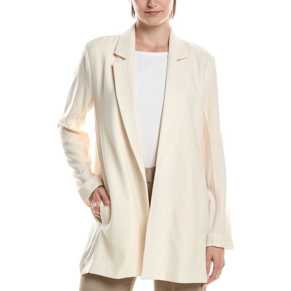 Eileen Fisher Womens Long Blazer, White